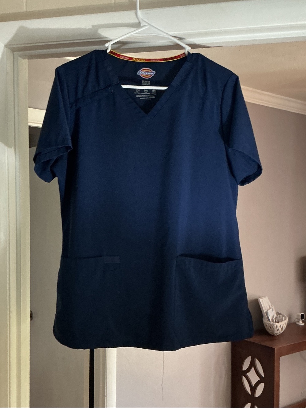 Dickies Navy V-Neck Short Sleeve Work Top - Women's